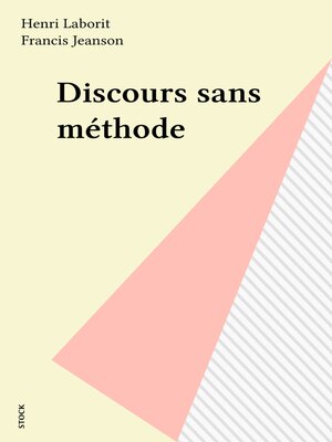 cover image of Discours sans méthode